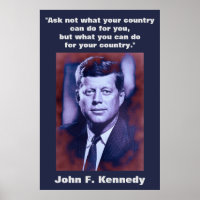 JFK John F. Kennedy Cita Inspiración Motivacional