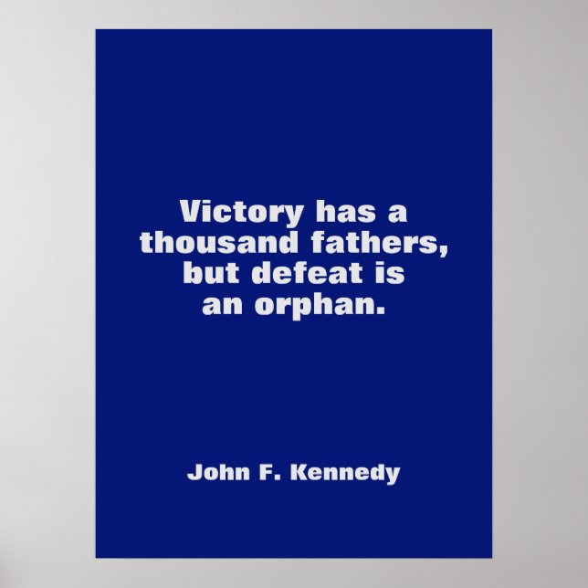 Póster JFK John F. Kennedy Cita Inspiración Motivacional (Frente)