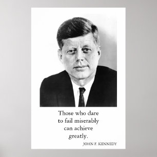 Póster JFK John F. Kennedy Cita Loeve Enormemente