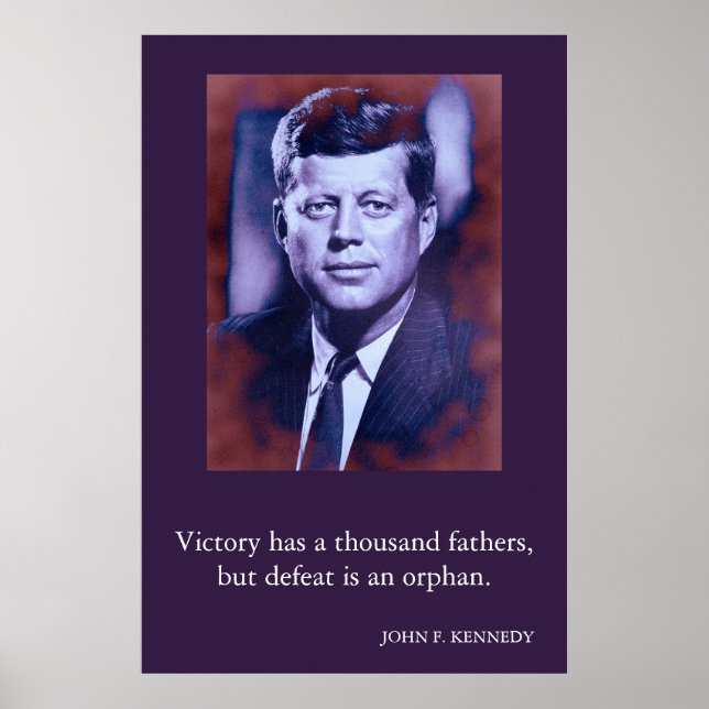 Póster JFK John F. Kennedy Cita Victoria (Frente)