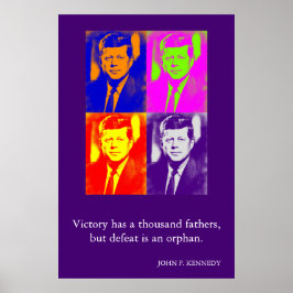 Póster JFK John F. Kennedy Cita Victoria