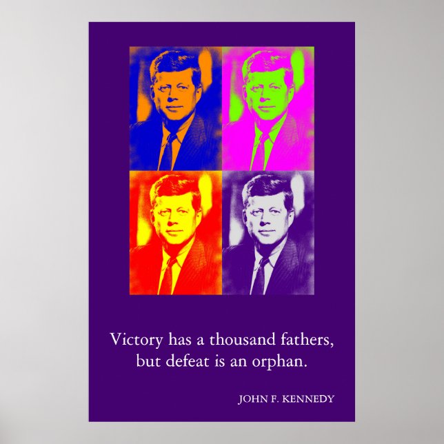 Póster JFK John F. Kennedy Cita Victoria (Frente)
