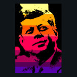 Póster JFK John F. Kennedy Red Yellow Violet Pop Art<br><div class="desc">Imagen digital del ex presidente estadounidense John F. Kennedy Red,  amarillo,  rosado,  Naranja,  arte pop negro y violeta - Posters de historia y política estadounidenses imprimen</div>