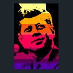 Póster JFK John F. Kennedy Red Yellow Violet Pop Art<br><div class="desc">Imagen digital del ex presidente estadounidense John F. Kennedy Red,  amarillo,  rosado,  Naranja,  arte pop negro y violeta - Posters de historia y política estadounidenses imprimen</div>