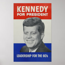 Póster JFK - John Kennedy para el presidente 🇺 🇸