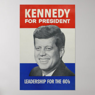 Póster JFK - John Kennedy para el presidente 🇺 🇸