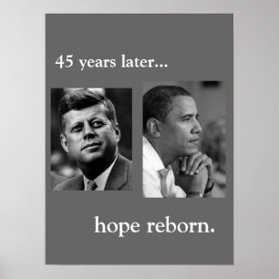 PÓSTER JFK/POSTER DE OBAMA - ESPERANZA RENACIDA