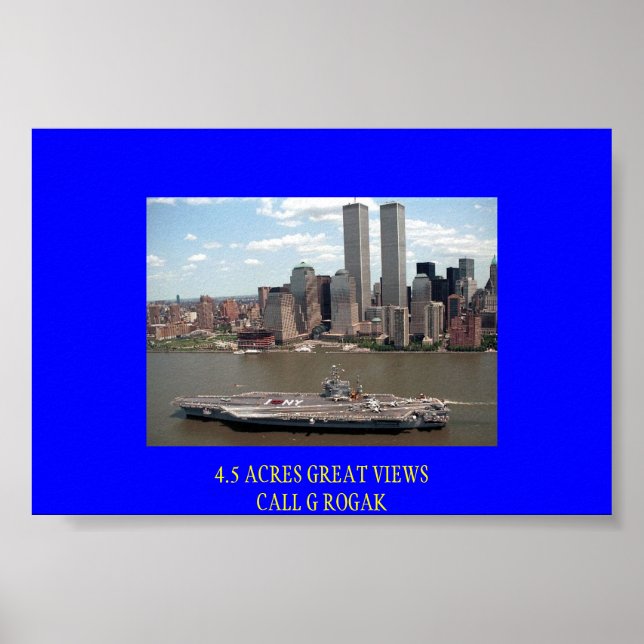 PÓSTER JFK VISITA LA GRAN MANZANA (Frente)