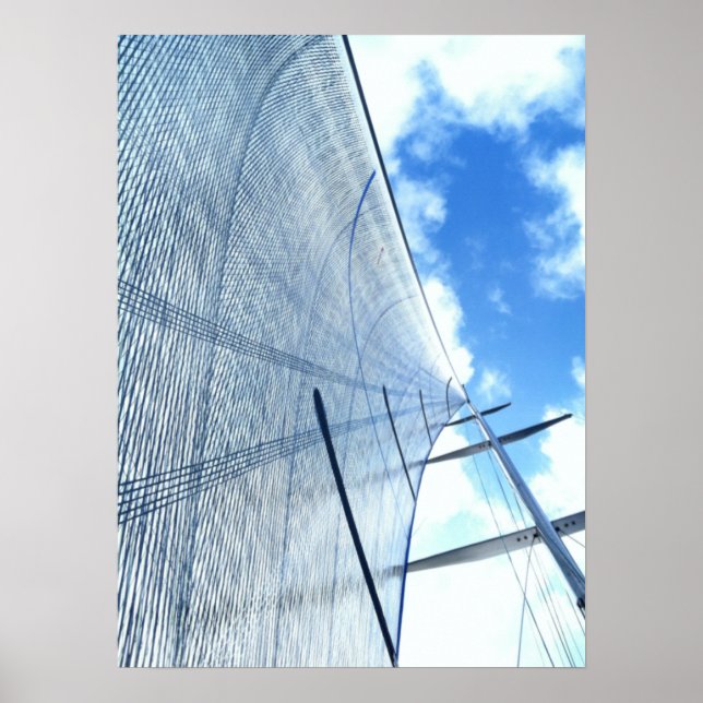 Póster Jib Sail and Mast Sailing Picture (Frente)