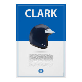 Póster Jim Clark Helmet