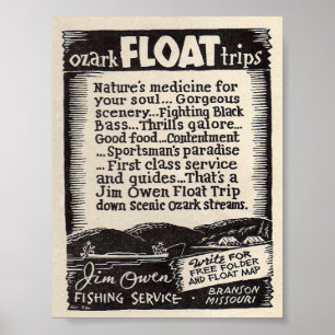 Póster Jim Owen Float Trips