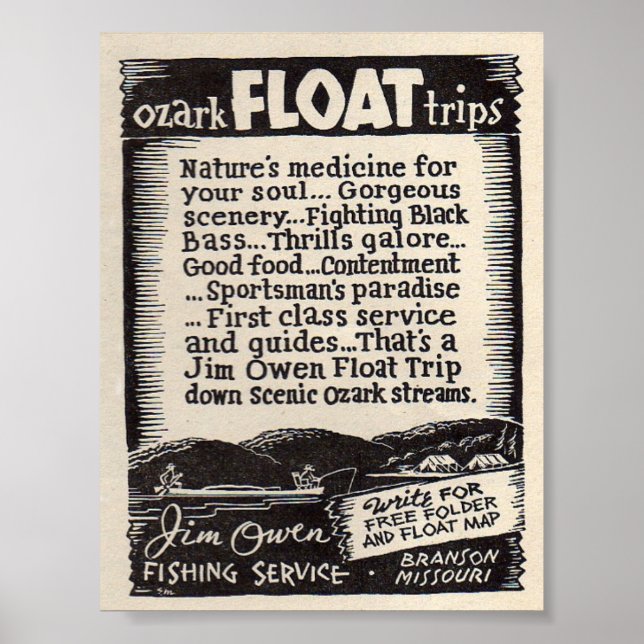 Póster Jim Owen Float Trips (Frente)