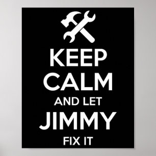 Póster Jimmy Fix Cita Graciosa Cumpleaños Nombre Personal