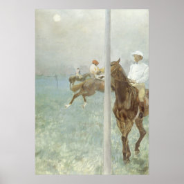 Póster Jinetes antes de la carrera por Edgar Degas