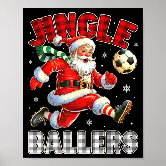 Póster Jingle Ballers Santa Football Christmas Soccer Pla (Frente)