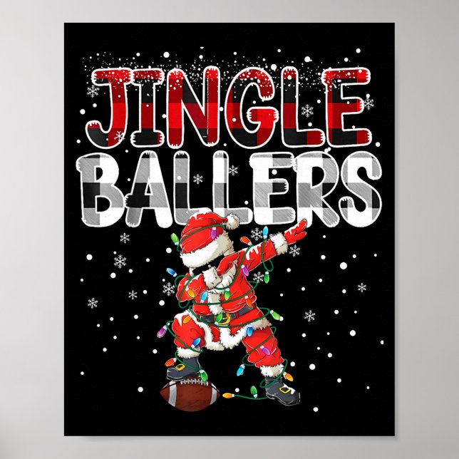 Póster Jingle Ballers Santa Football Christmas Soccer Pla (Frente)