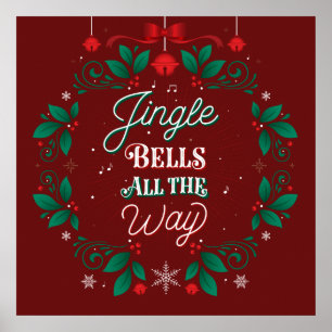 Póster Jingle Bells All Way Navidades Poster 24x24