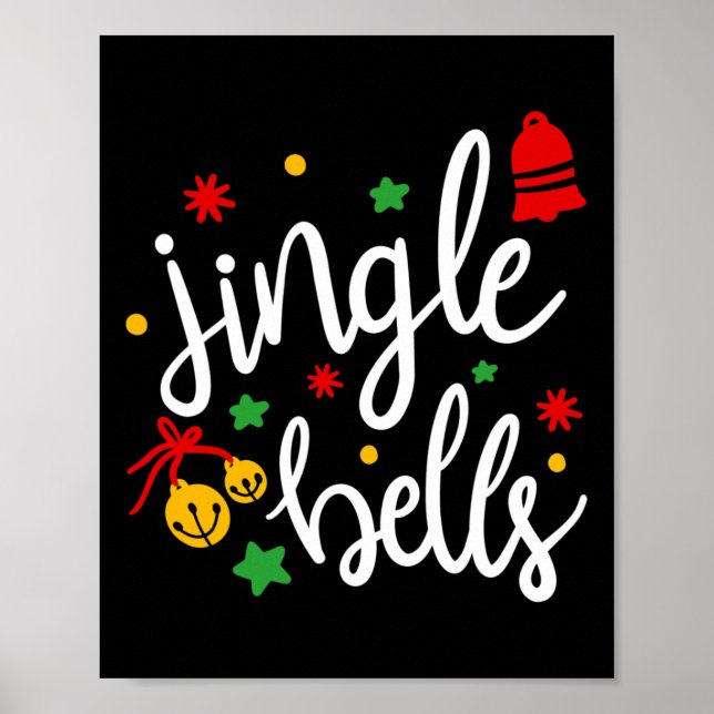 Póster Jingle Bells Jingle All The Way Xmas Gift Christma (Frente)