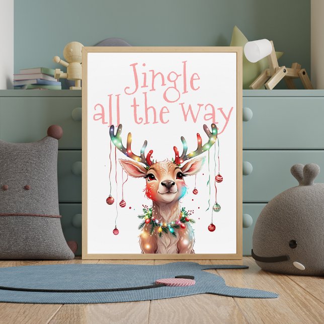 Póster Jingle todo el camino luces festivas de renos (Subido por el creador)