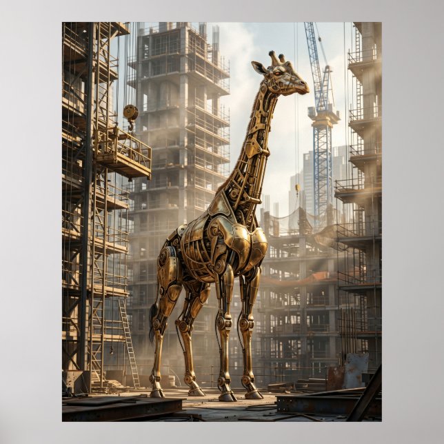 Póster Jirafa de Latón Rise (Frente)