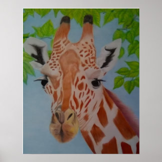 Póster Jirafa elegante
