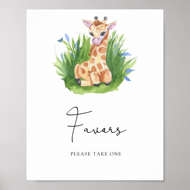Póster Jirafa - Favoritos (Frente)