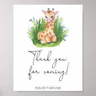 Póster Jirafa \ Gracias por venir