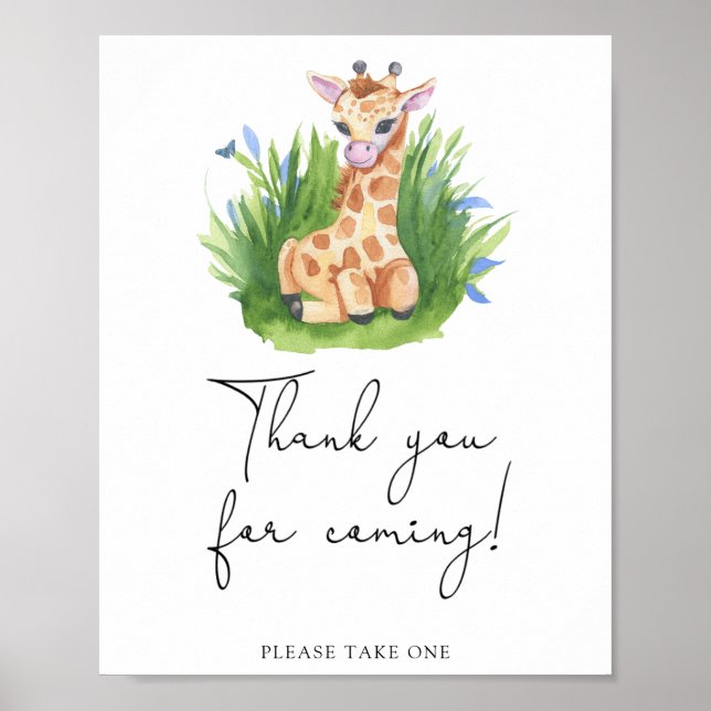 Póster Jirafa \ Gracias por venir (Frente)