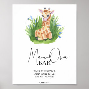 Póster Jirafa Salvaje - barra Mom-osa