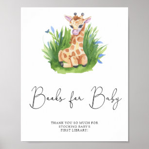 Póster Jirafa Salvaje - libros para bebé