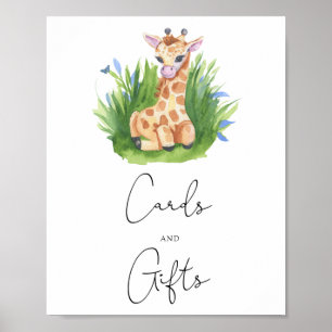 Póster Jirafa - tarjetas y regalos baby shower