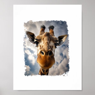 Póster Jirafa Vintage