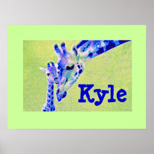 Póster jirafas blandas