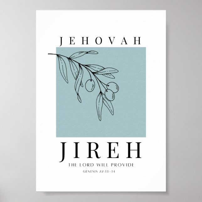 Póster Jireh de Jehová Impreso (Frente)