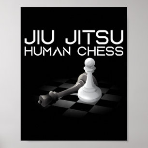 Póster Jiu Jitsu Ajedrez Jujitsu Brasileño MMA