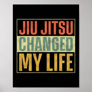 Póster Jiu Jitsu Bjj Jiu Jitsu cambió mi retro de vida