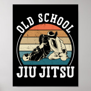 Póster Jiu Jitsu Bjj Old School Jiu Jitsu Retro Vintage