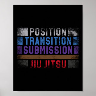 Póster Jiu Jitsu Bjj Posición de transición Presentación 