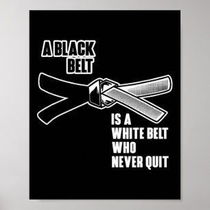 Póster Jiu Jitsu Black Belt Mma Karate Trai brasileño Bjj