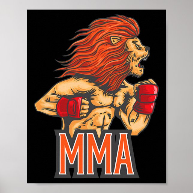 Póster Jiu-jitsu, Boxeo, Kickboxing y Mma S  (Frente)