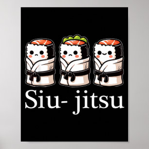 Póster Jiu Jitsu Brasileño BJJ Para Hombres Papá Chico Mu