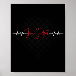 Póster Jiu Jitsu brasileño de BJJ Latido de MMA Jew Jitsu