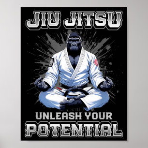 Póster Jiu Jitsu Brasileño MMA y Gran Grappling BJJ