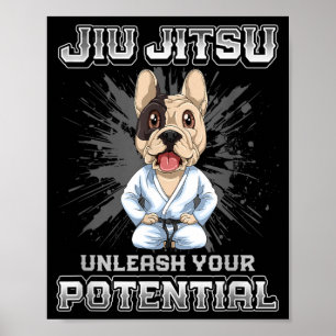 Póster Jiu Jitsu Brasileño MMA y Grappling BJJ Bulldog
