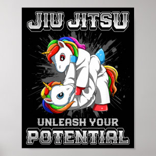 Póster Jiu Jitsu Brasileño MMA y Lucha BJJ