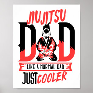 Póster Jiu Jitsu Dad Como Un Papá Normal, Solo Refrigerad