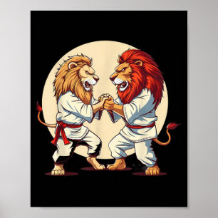 Póster Jiu-Jitsu León Amante Taekwondo Judo Kung Fu