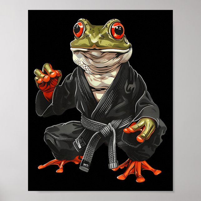 Póster Jiu-Jitsu Toad MMA Kickboxing Artes Marciales (Frente)