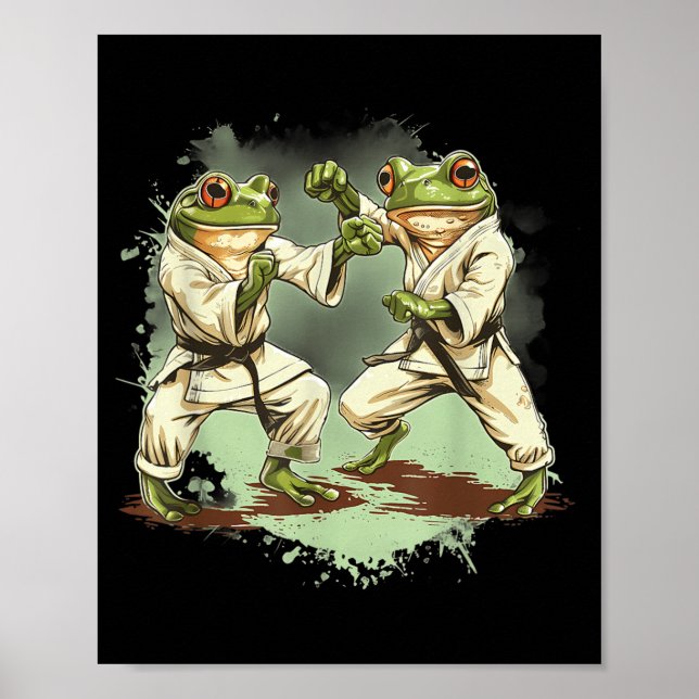 Póster Jiu-Jitsu Toad MMA Kickboxing Taekwondo Judo (Frente)