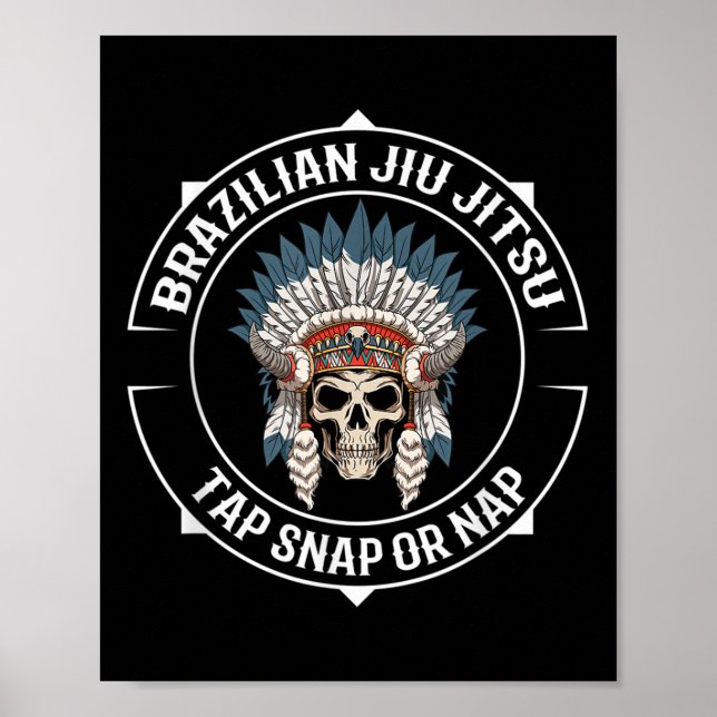 Póster Jiu Jitsu War Bonnet - Equipo de envío Jiu Jitsu W (Frente)